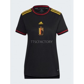 Camisolas de futebol Bélgica Mulher Equipamento Principal Euro 2022 Manga Curta